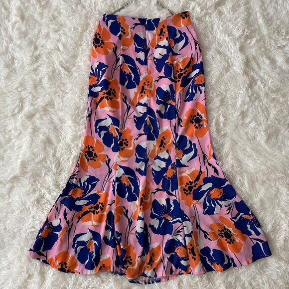 Daba Retro Floral Print Long Mermaid Skirt - Picture 5 of 6